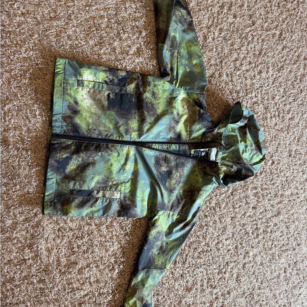 Burton Kids Green & Black Camo Rain Jacket